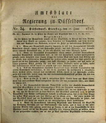 Amtsblatt für den Regierungsbezirk Düsseldorf Dienstag 17. Juni 1828