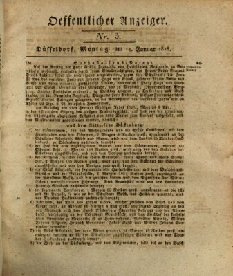 Amtsblatt für den Regierungsbezirk Düsseldorf Montag 14. Januar 1828