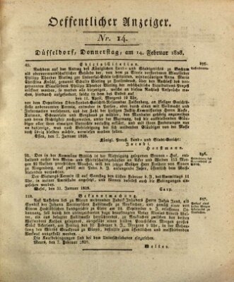 Amtsblatt für den Regierungsbezirk Düsseldorf Donnerstag 14. Februar 1828