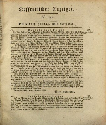 Amtsblatt für den Regierungsbezirk Düsseldorf Freitag 7. März 1828