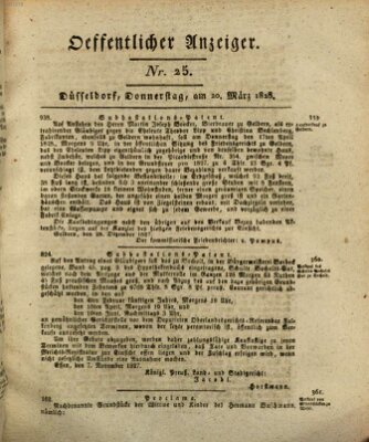 Amtsblatt für den Regierungsbezirk Düsseldorf Donnerstag 20. März 1828