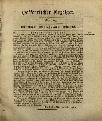 Amtsblatt für den Regierungsbezirk Düsseldorf Montag 31. März 1828