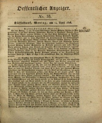 Amtsblatt für den Regierungsbezirk Düsseldorf Montag 14. April 1828