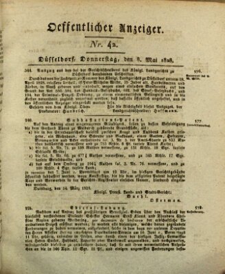 Amtsblatt für den Regierungsbezirk Düsseldorf Donnerstag 8. Mai 1828