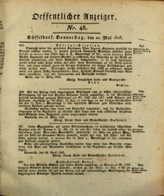 Amtsblatt für den Regierungsbezirk Düsseldorf Donnerstag 22. Mai 1828