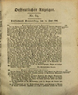 Amtsblatt für den Regierungsbezirk Düsseldorf Donnerstag 12. Juni 1828