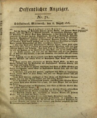 Amtsblatt für den Regierungsbezirk Düsseldorf Mittwoch 6. August 1828