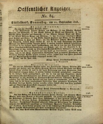 Amtsblatt für den Regierungsbezirk Düsseldorf Donnerstag 11. September 1828