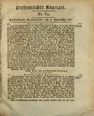 Amtsblatt für den Regierungsbezirk Düsseldorf Samstag 27. September 1828