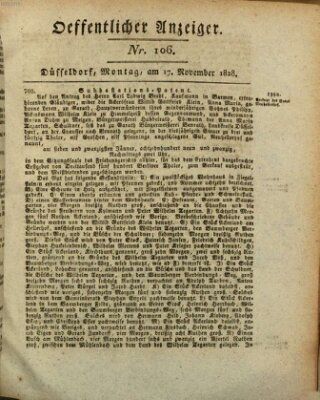 Amtsblatt für den Regierungsbezirk Düsseldorf Montag 17. November 1828