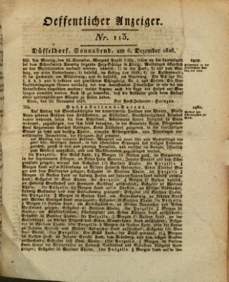 Amtsblatt für den Regierungsbezirk Düsseldorf Samstag 6. Dezember 1828