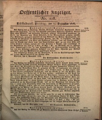 Amtsblatt für den Regierungsbezirk Düsseldorf Freitag 19. Dezember 1828