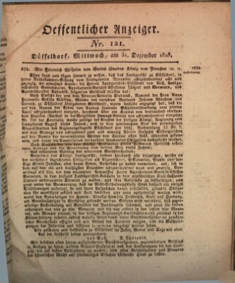 Amtsblatt für den Regierungsbezirk Düsseldorf Mittwoch 31. Dezember 1828