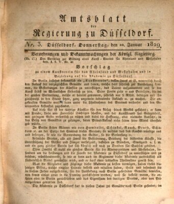 Amtsblatt für den Regierungsbezirk Düsseldorf Donnerstag 22. Januar 1829