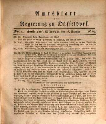 Amtsblatt für den Regierungsbezirk Düsseldorf Mittwoch 28. Januar 1829