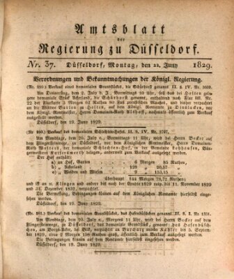 Amtsblatt für den Regierungsbezirk Düsseldorf Montag 22. Juni 1829