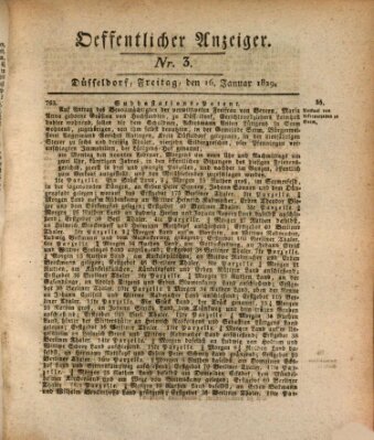 Amtsblatt für den Regierungsbezirk Düsseldorf Freitag 16. Januar 1829