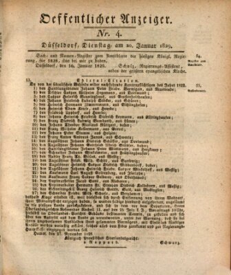 Amtsblatt für den Regierungsbezirk Düsseldorf Dienstag 20. Januar 1829