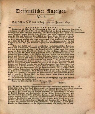 Amtsblatt für den Regierungsbezirk Düsseldorf Donnerstag 22. Januar 1829