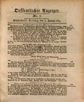 Amtsblatt für den Regierungsbezirk Düsseldorf Freitag 30. Januar 1829