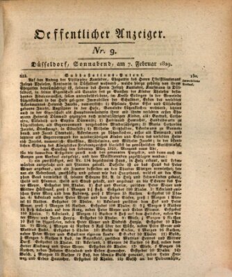 Amtsblatt für den Regierungsbezirk Düsseldorf Samstag 7. Februar 1829