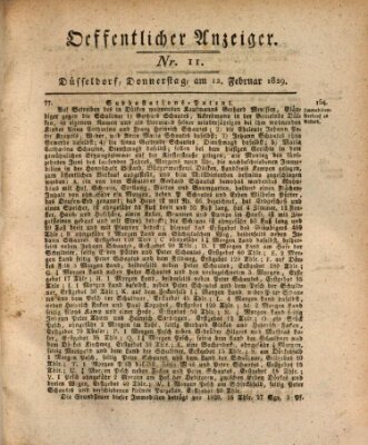 Amtsblatt für den Regierungsbezirk Düsseldorf Donnerstag 12. Februar 1829