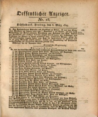 Amtsblatt für den Regierungsbezirk Düsseldorf Freitag 6. März 1829