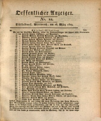 Amtsblatt für den Regierungsbezirk Düsseldorf Mittwoch 18. März 1829