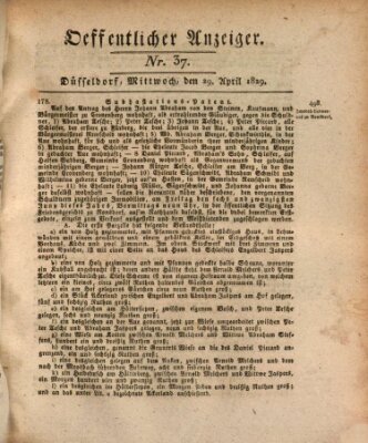 Amtsblatt für den Regierungsbezirk Düsseldorf Mittwoch 29. April 1829