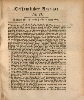 Amtsblatt für den Regierungsbezirk Düsseldorf Dienstag 19. Mai 1829