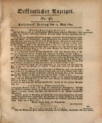 Amtsblatt für den Regierungsbezirk Düsseldorf Freitag 29. Mai 1829