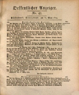 Amtsblatt für den Regierungsbezirk Düsseldorf Samstag 30. Mai 1829