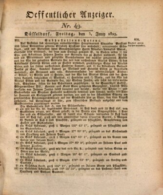 Amtsblatt für den Regierungsbezirk Düsseldorf Freitag 5. Juni 1829