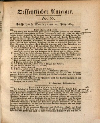 Amtsblatt für den Regierungsbezirk Düsseldorf Montag 22. Juni 1829