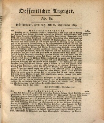 Amtsblatt für den Regierungsbezirk Düsseldorf Freitag 11. September 1829