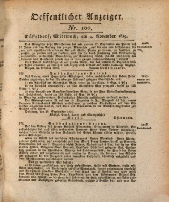 Amtsblatt für den Regierungsbezirk Düsseldorf Mittwoch 4. November 1829