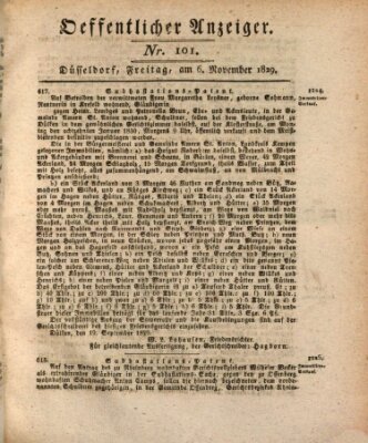 Amtsblatt für den Regierungsbezirk Düsseldorf Freitag 6. November 1829