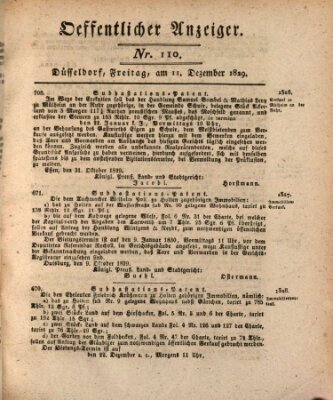 Amtsblatt für den Regierungsbezirk Düsseldorf Freitag 11. Dezember 1829