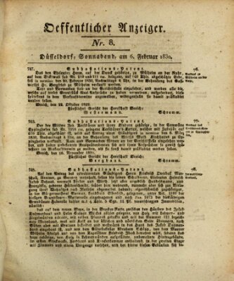 Amtsblatt für den Regierungsbezirk Düsseldorf Samstag 6. Februar 1830