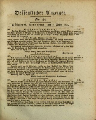 Amtsblatt für den Regierungsbezirk Düsseldorf Samstag 5. Juni 1830