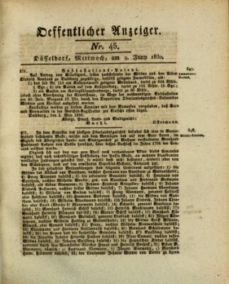 Amtsblatt für den Regierungsbezirk Düsseldorf Mittwoch 9. Juni 1830