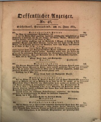 Amtsblatt für den Regierungsbezirk Düsseldorf Samstag 12. Juni 1830