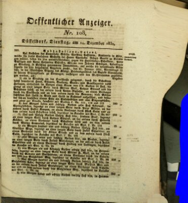 Amtsblatt für den Regierungsbezirk Düsseldorf Dienstag 14. Dezember 1830