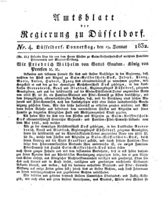 Amtsblatt für den Regierungsbezirk Düsseldorf Donnerstag 19. Januar 1832