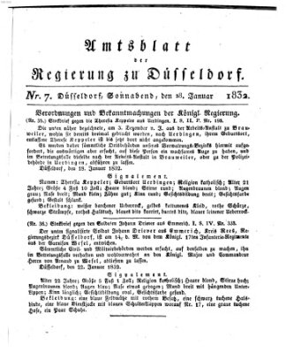 Amtsblatt für den Regierungsbezirk Düsseldorf Samstag 28. Januar 1832