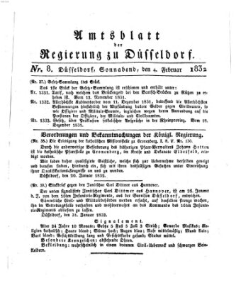 Amtsblatt für den Regierungsbezirk Düsseldorf Samstag 4. Februar 1832