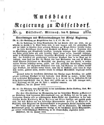 Amtsblatt für den Regierungsbezirk Düsseldorf Mittwoch 8. Februar 1832