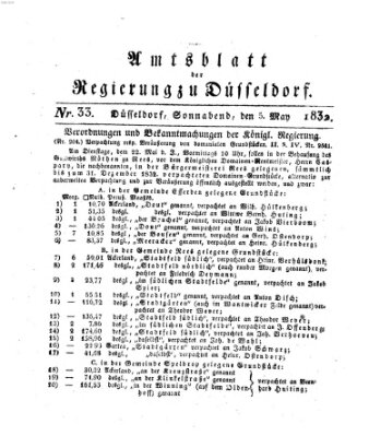 Amtsblatt für den Regierungsbezirk Düsseldorf Samstag 5. Mai 1832