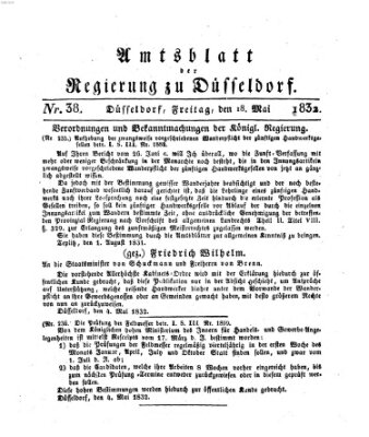 Amtsblatt für den Regierungsbezirk Düsseldorf Freitag 18. Mai 1832