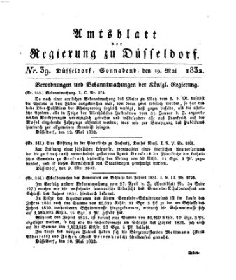 Amtsblatt für den Regierungsbezirk Düsseldorf Samstag 19. Mai 1832